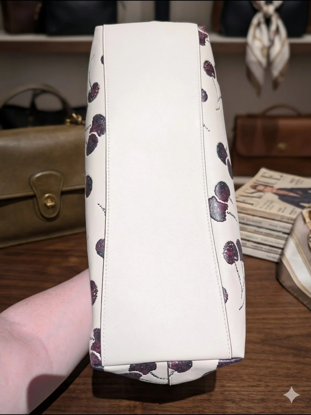Coach Cherry Print Station Tote Bag Chalk Multi NWT